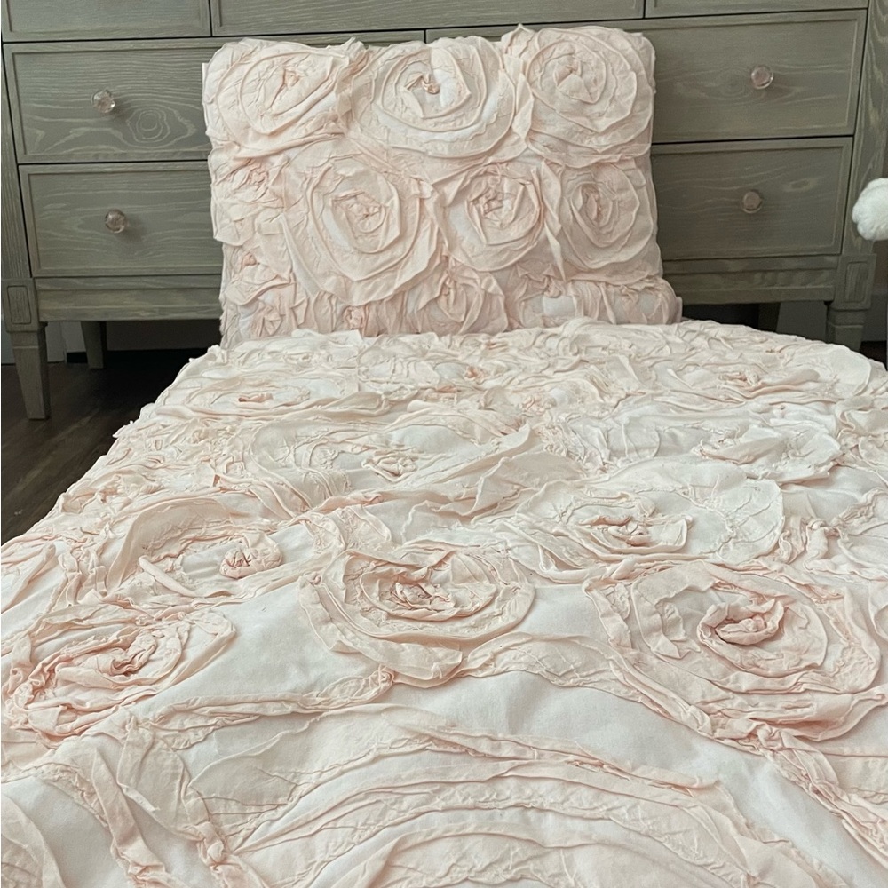 Pottery Barn Rosette Toddler Bedding